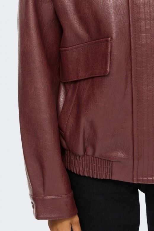 Casaco Vila Fima Faux Leather Bomber Casaco Vila Fima Faux Leather Bomber