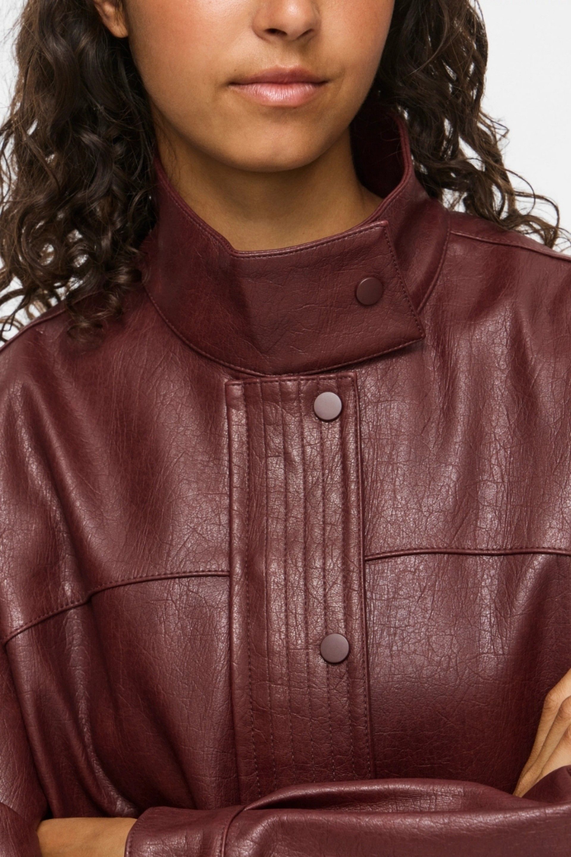 Casaco Vila Fima Faux Leather Bomber