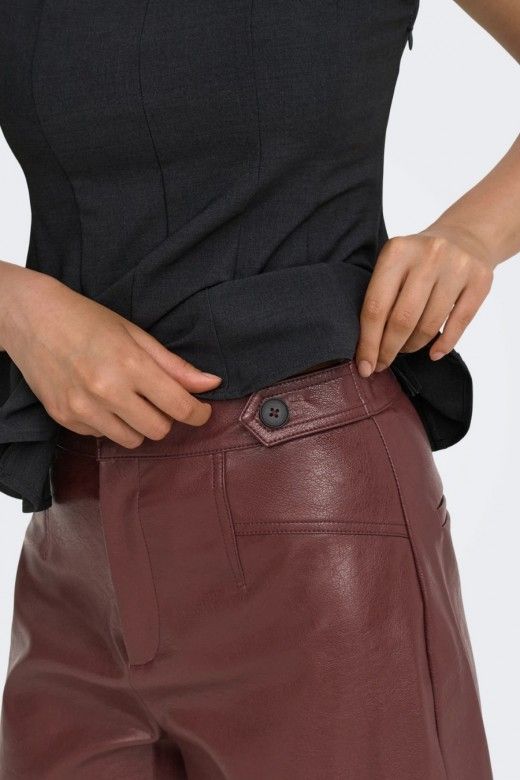Calção Only Julia Faux Leather Shorts Calção Only Julia Faux Leather Shorts