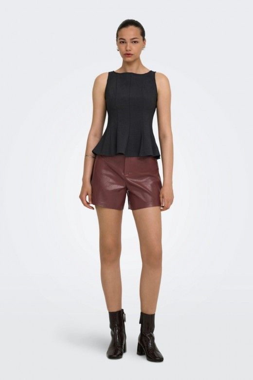 Calção Only Julia Faux Leather Shorts Calção Only Julia Faux Leather Shorts