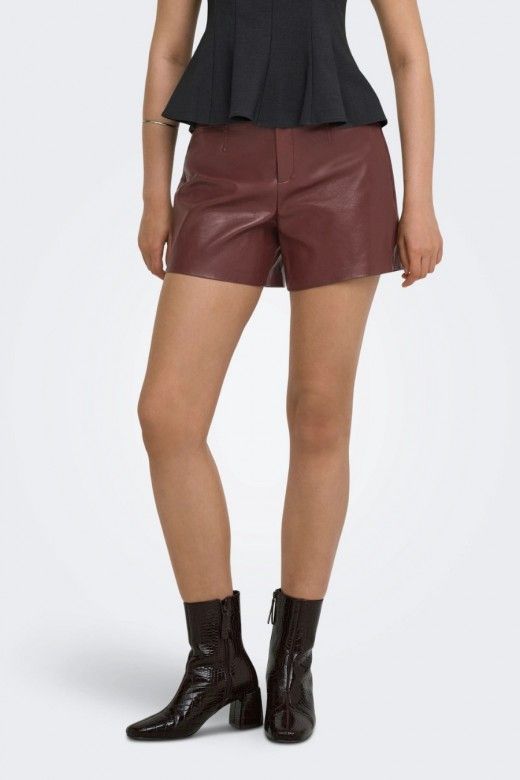 Calção Only Julia Faux Leather Shorts Calção Only Julia Faux Leather Shorts
