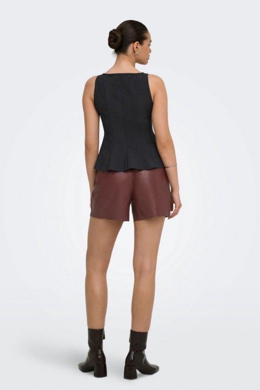 Calção Only Julia Faux Leather Shorts Calção Only Julia Faux Leather Shorts
