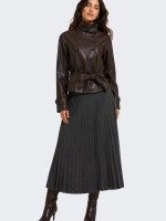 Casaco JDY Vera Faux Leather com cinto Casaco JDY Vera Faux Leather com cinto