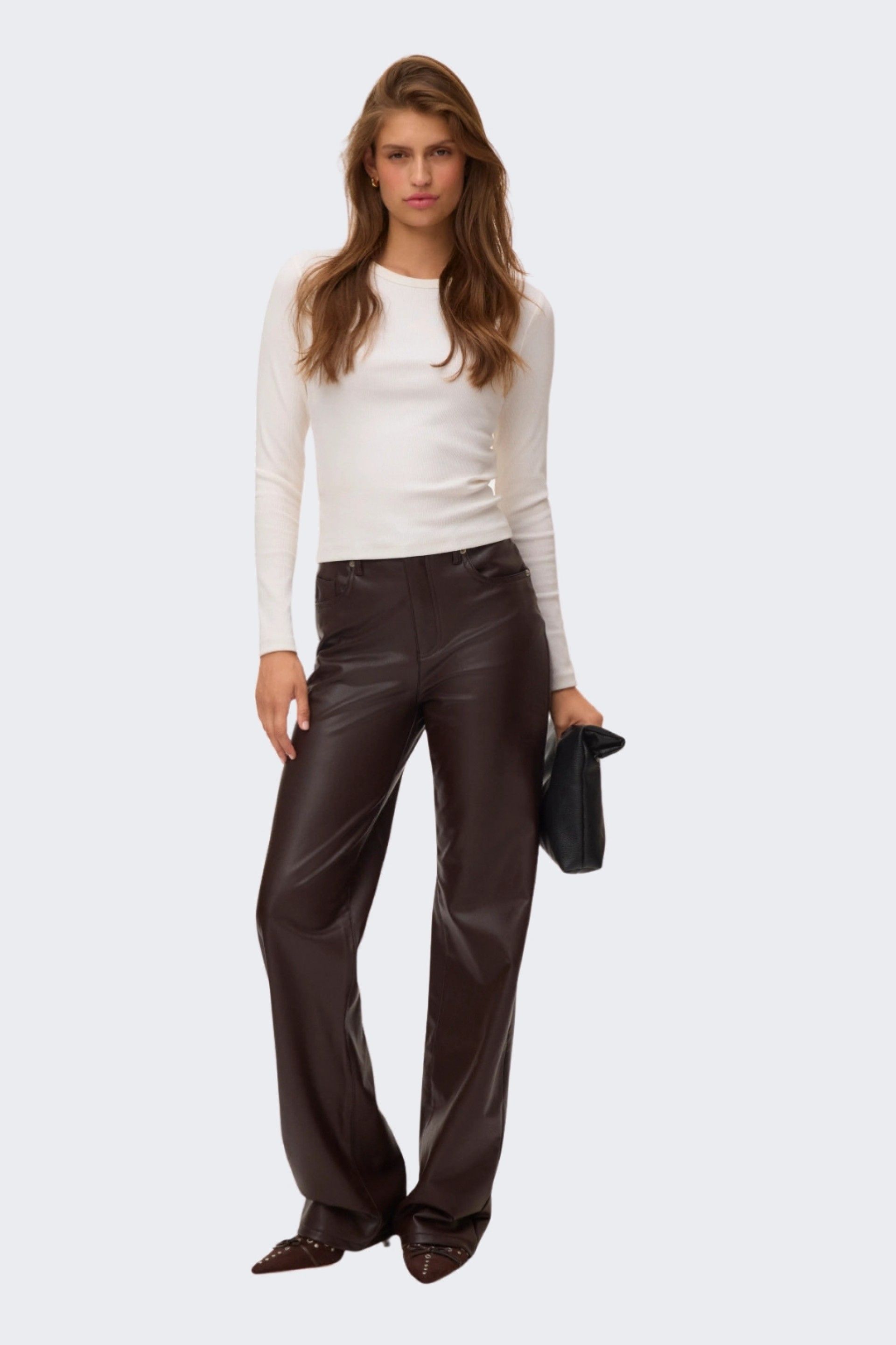 Calça Mulher Tessa Polipel HR Wide Vero Moda