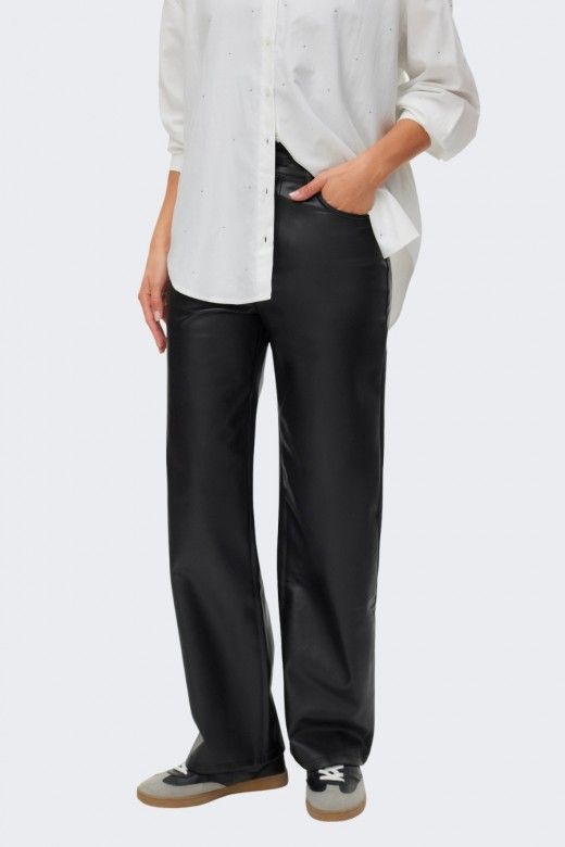 Calça Mulher Tessa Polipel HR Wide Vero Moda Calça Mulher Tessa Polipel HR Wide Vero Moda