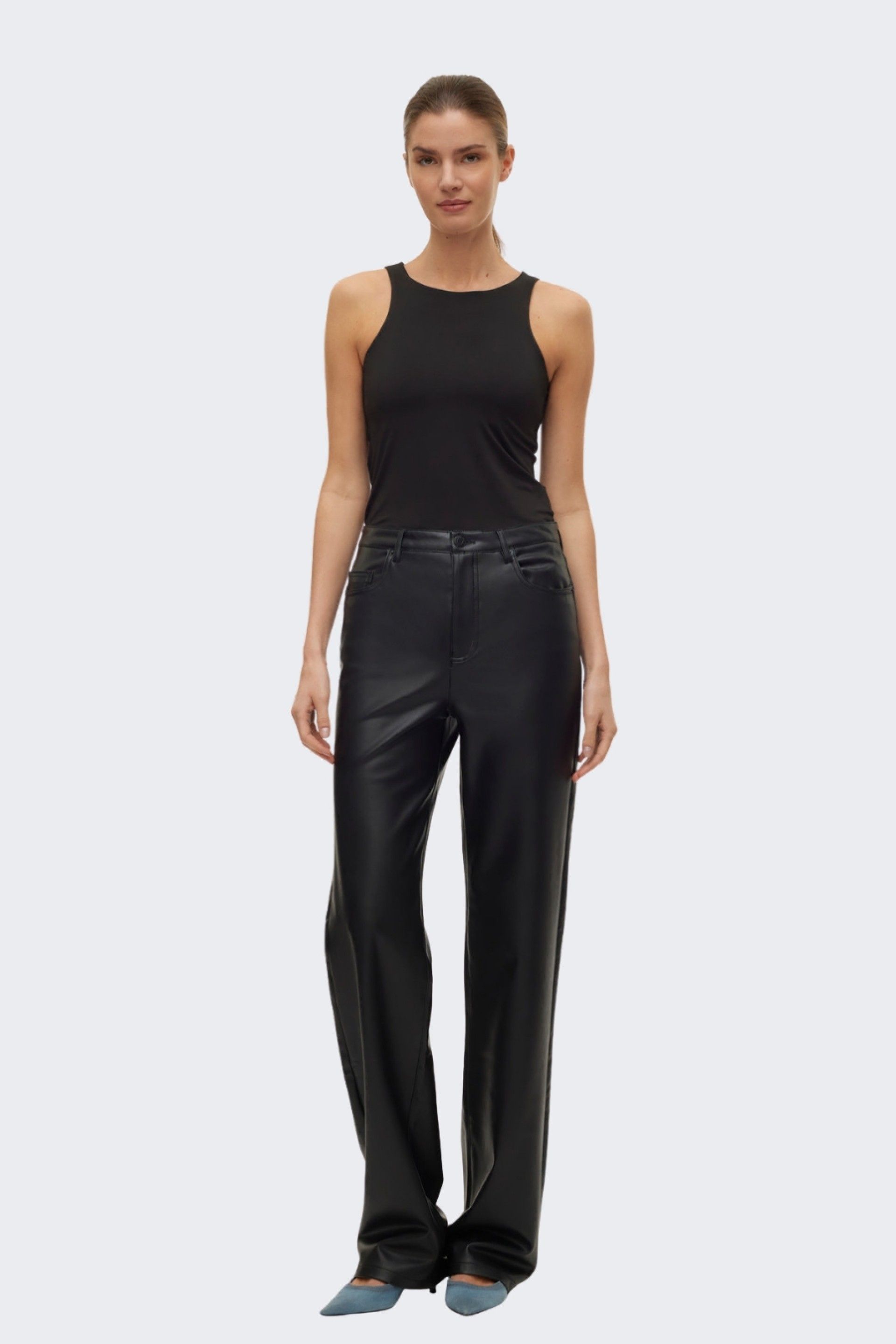 Calça Mulher Tessa Polipel HR Wide Vero Moda