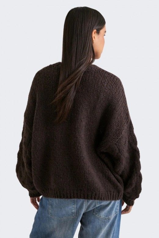 Casaco Malha Vero Moda Maybe curto aberto Casaco Malha Vero Moda Maybe curto aberto
