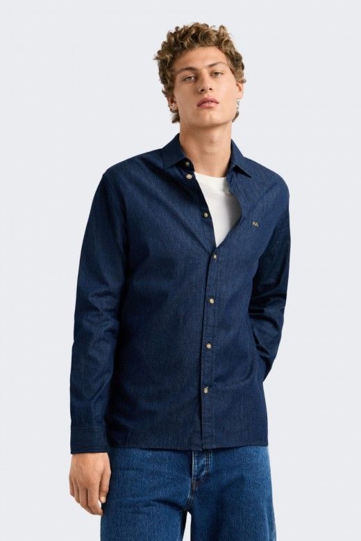 Pepe Jeans Camisa Denim Corte Ajustado Homem Pepe Jeans Camisa Denim Corte Ajustado Homem