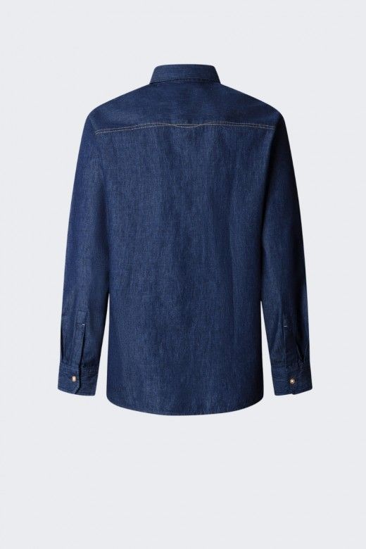 Pepe Jeans Camisa Denim Corte Ajustado Homem Pepe Jeans Camisa Denim Corte Ajustado Homem