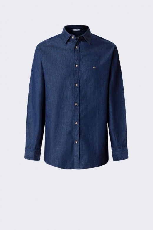 Pepe Jeans Camisa Denim Corte Ajustado Homem Pepe Jeans Camisa Denim Corte Ajustado Homem