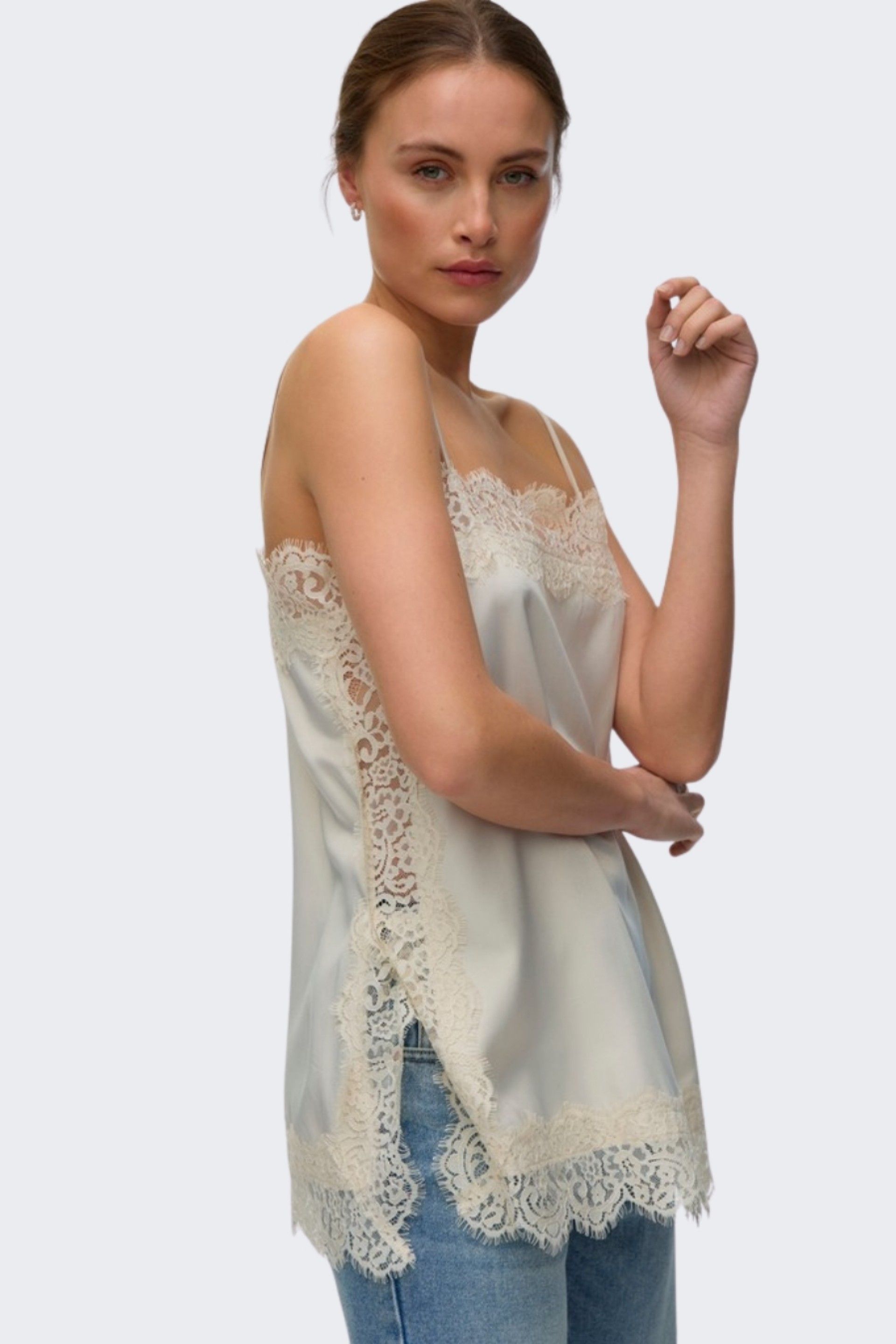 Vero Moda Charm Top Alças Renda Mulher