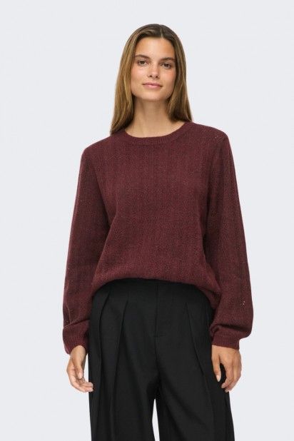 VILA Viliga Pointelle Camisola de Malha Mulher VILA Viliga Pointelle Camisola de Malha Mulher