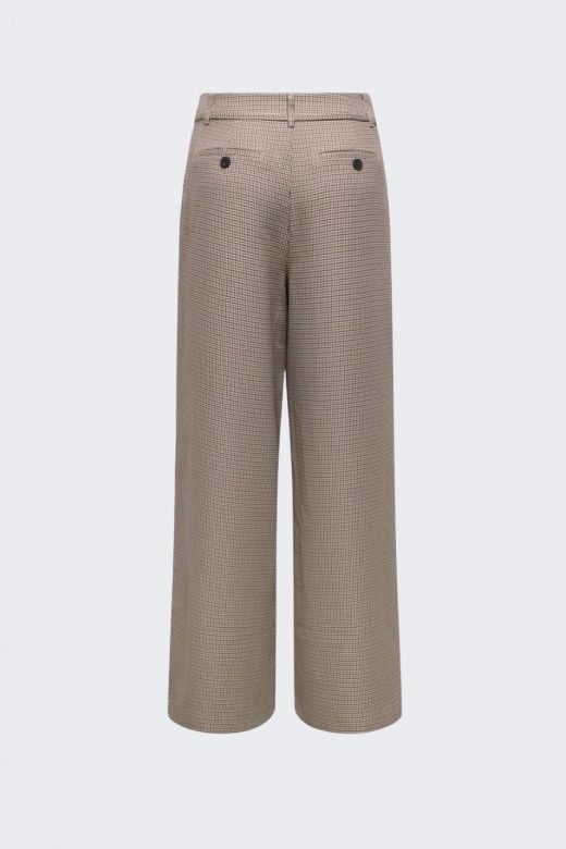 Calça Only Miria Check com cinto Calça Only Miria Check com cinto