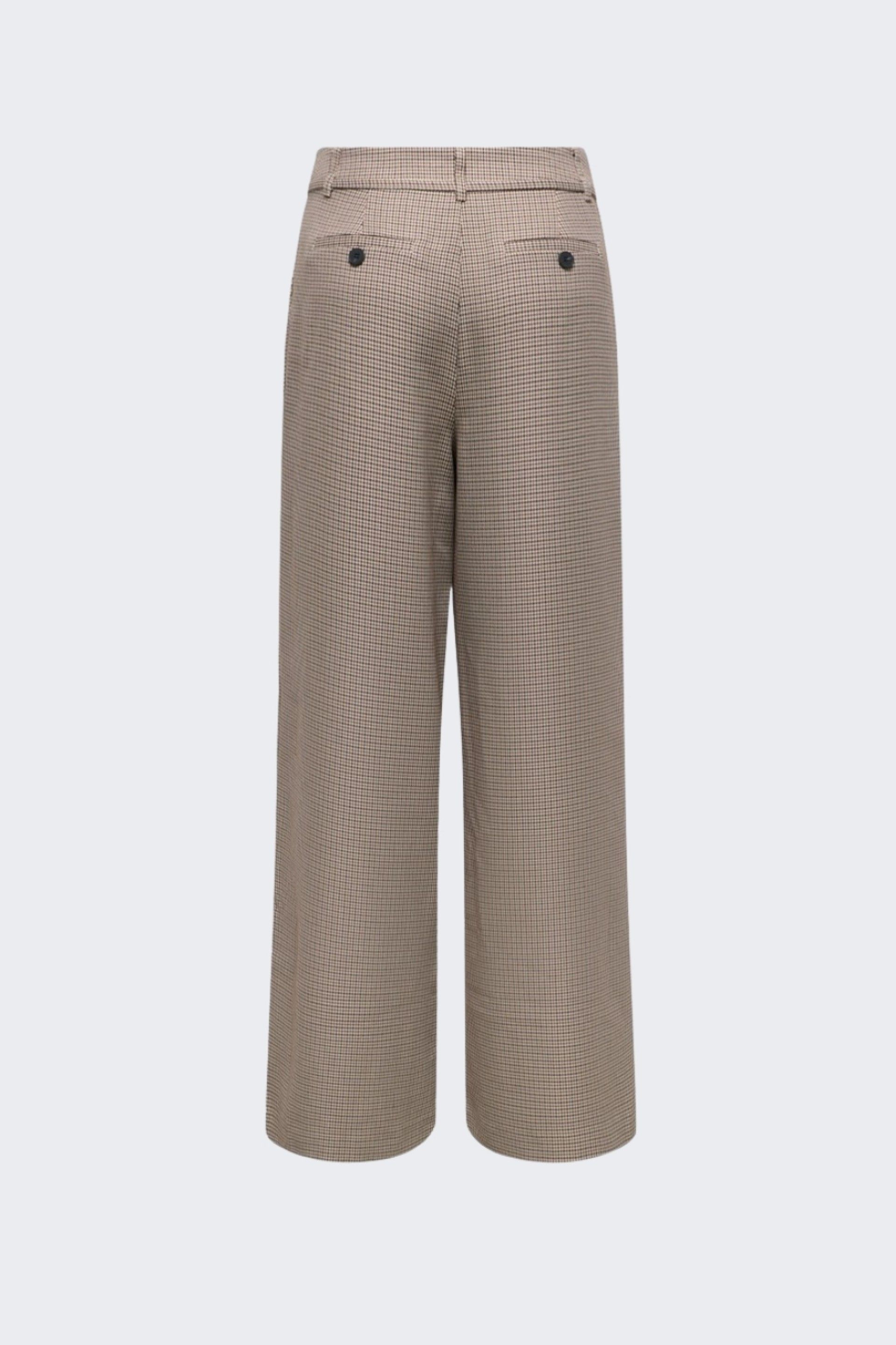 Calça Only Miria Check com cinto