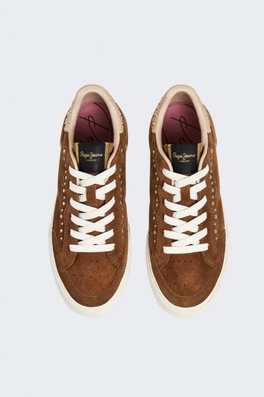 Pepe Jeans Milan Sapatilhas Camurça Tachas Mulher Pepe Jeans Milan Sapatilhas Camurça Tachas Mulher
