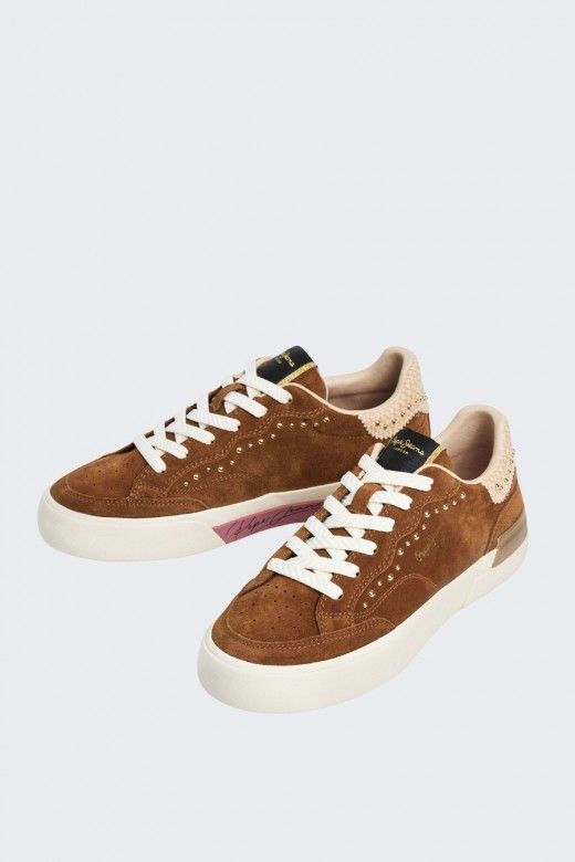 Pepe Jeans Milan Sapatilhas Camurça Tachas Mulher Pepe Jeans Milan Sapatilhas Camurça Tachas Mulher
