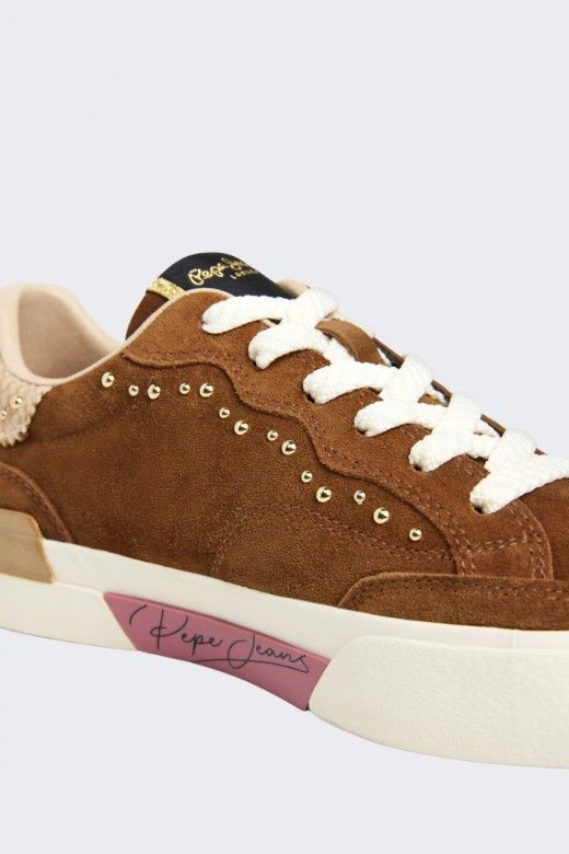 Pepe Jeans Milan Sapatilhas Camurça Tachas Mulher Pepe Jeans Milan Sapatilhas Camurça Tachas Mulher