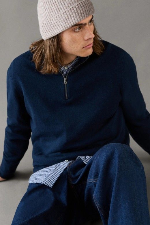 Pepe Jeans Andre Polo Malha Meio Fecho Homem Pepe Jeans Andre Polo Malha Meio Fecho Homem