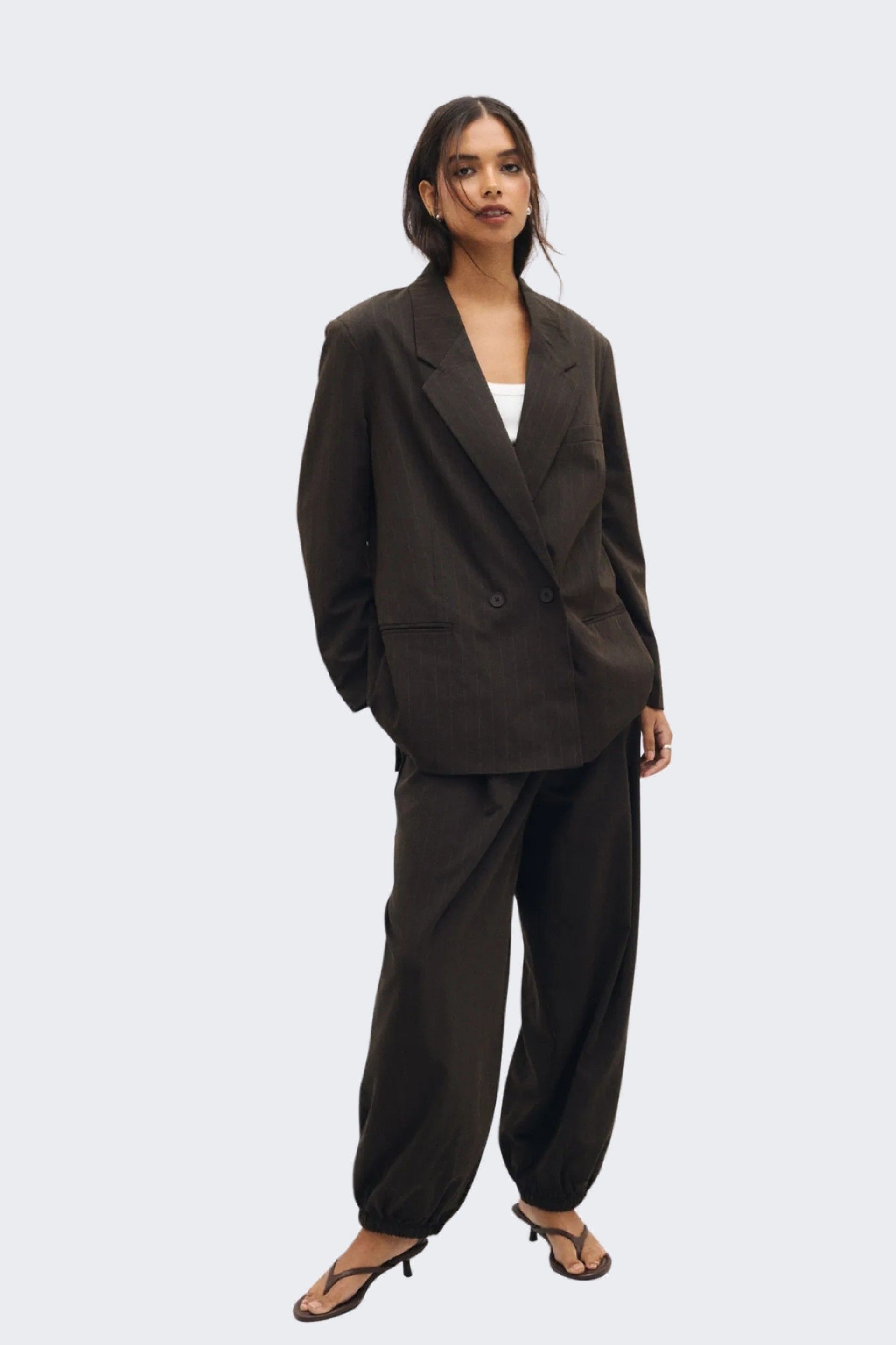 Only Alden Blazer Oversized Riscas Mulher