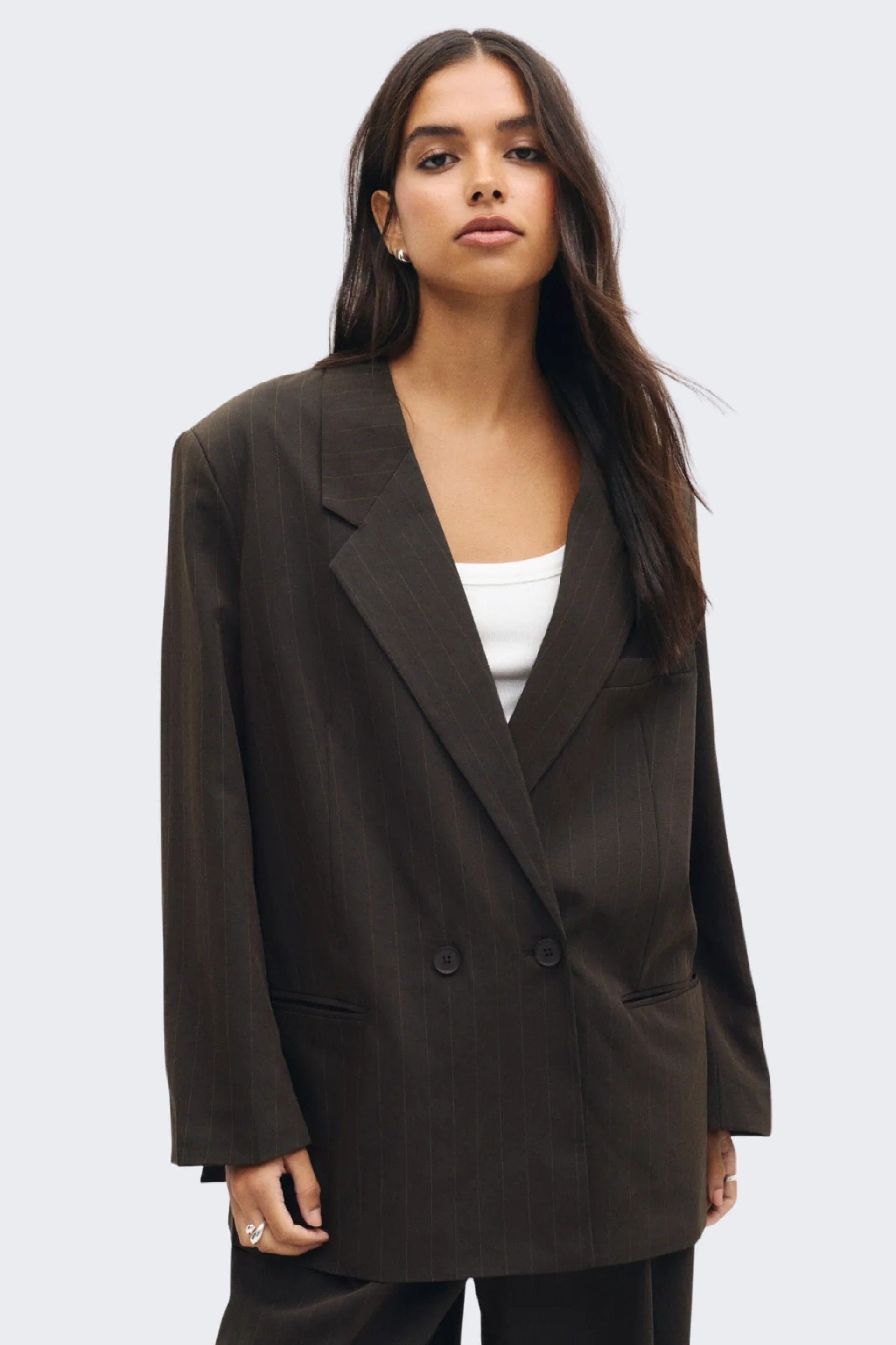 Only Alden Blazer Oversized Riscas Mulher
