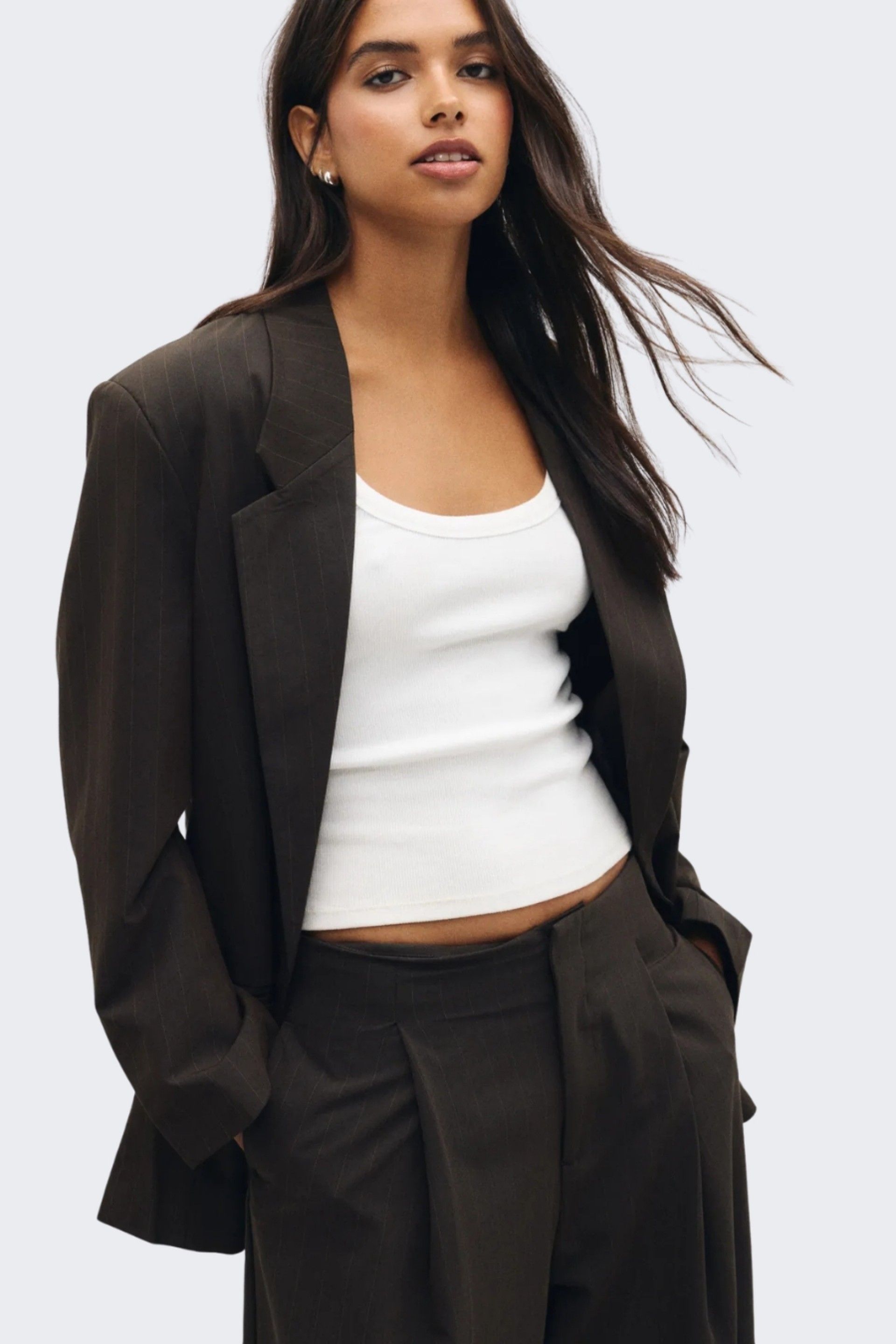 Only Alden Blazer Oversized Riscas Mulher
