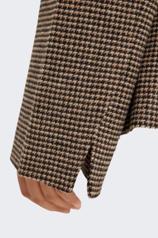 Only Nella Blazer Xadrez com Cinto Mulher Only Nella Blazer Xadrez com Cinto Mulher
