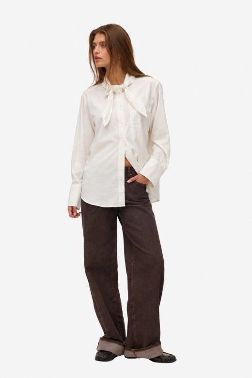 Vero Moda Synne Camisa com Laço Mulher Vero Moda Synne Camisa com Laço Mulher