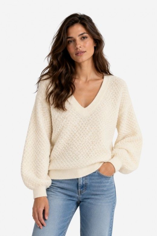 Vero Moda Puff Camisola Decote em V Mulher