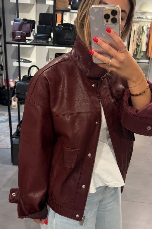 Only Julia Bomber Efeito Pele Mulher Only Julia Bomber Efeito Pele Mulher