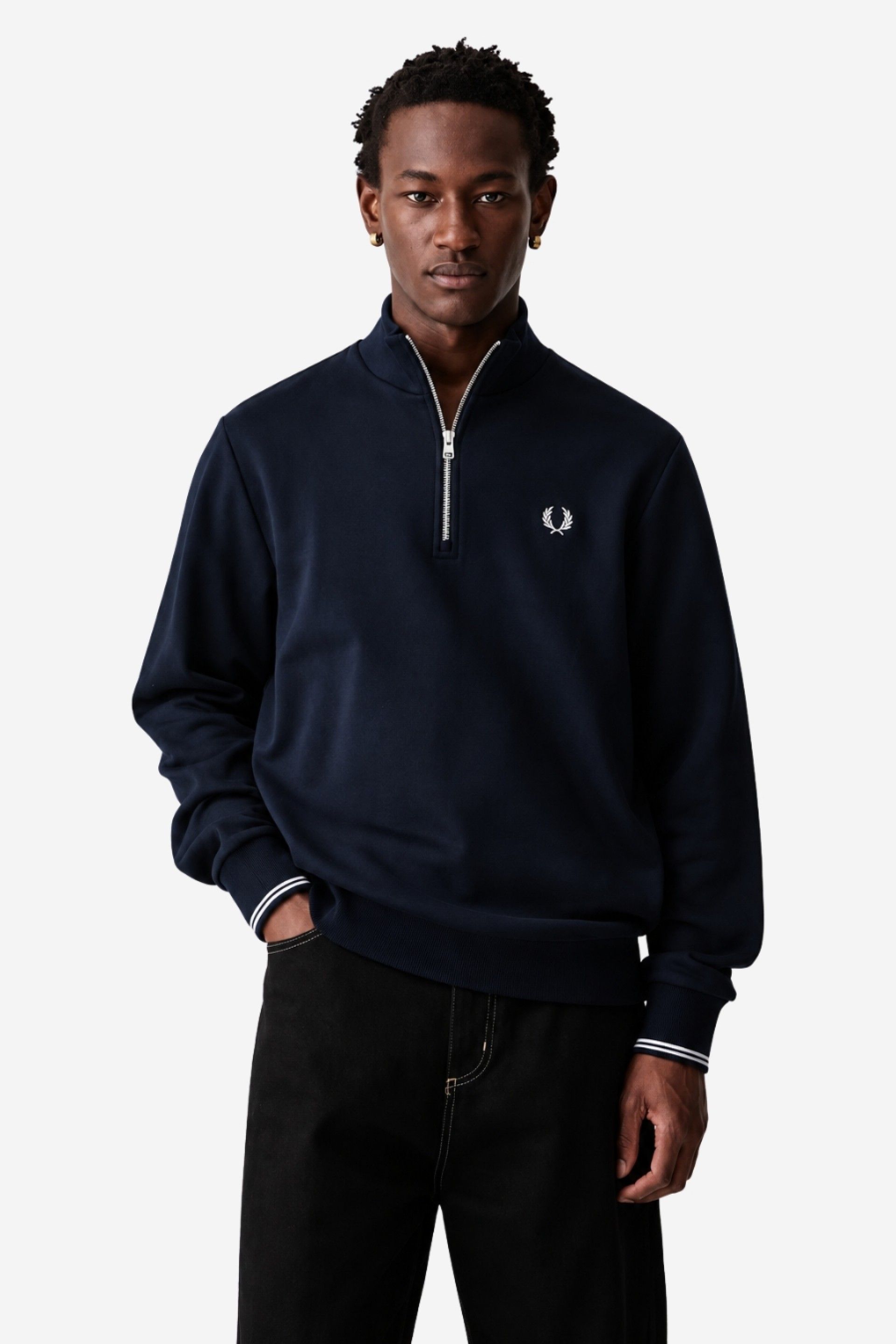 Fred Perry Camisola Meio Fecho Homem