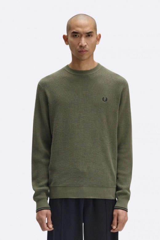 Fred Perry Camisola Textura Waffle Homem Fred Perry Camisola Textura Waffle Homem