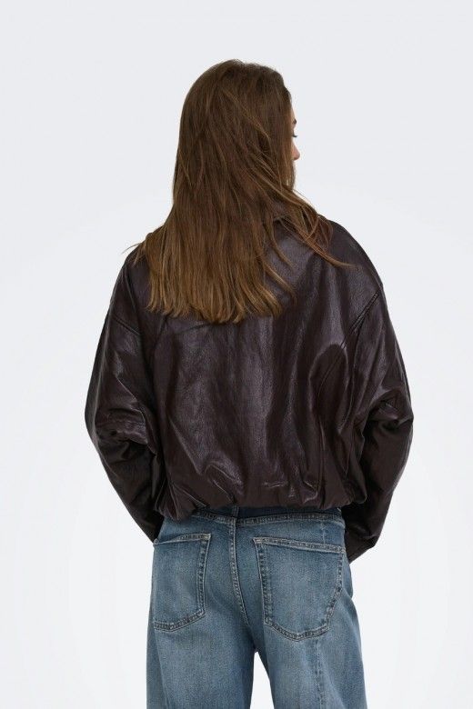 ONLY Masja Casaco Bomber Efeito Pele Mulher ONLY Masja Casaco Bomber Efeito Pele Mulher