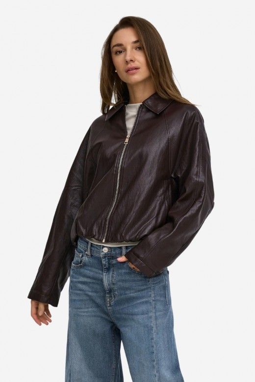 ONLY Masja Casaco Bomber Efeito Pele Mulher ONLY Masja Casaco Bomber Efeito Pele Mulher