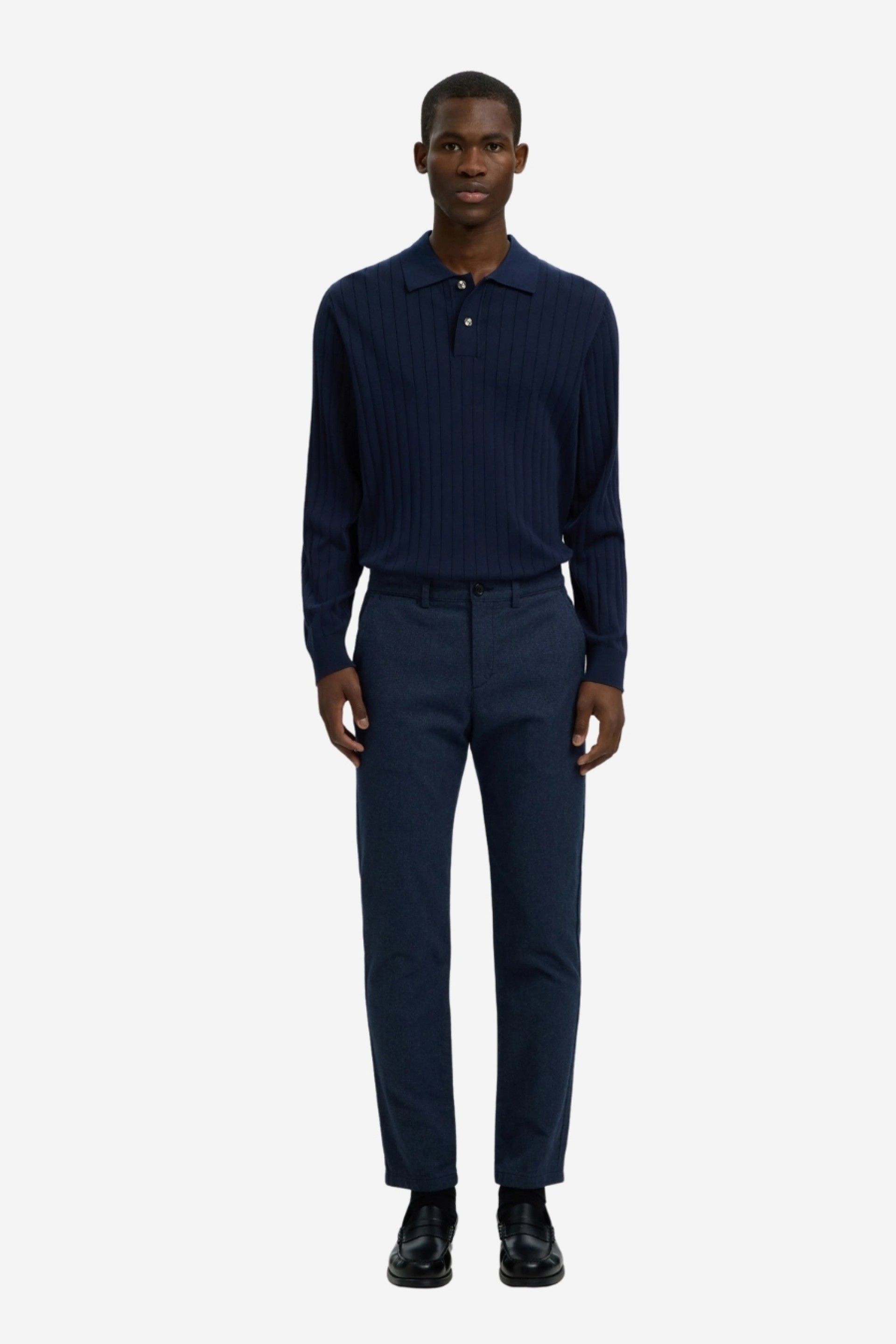 Selected Homme Torino Polo Malha Canelada Homem
