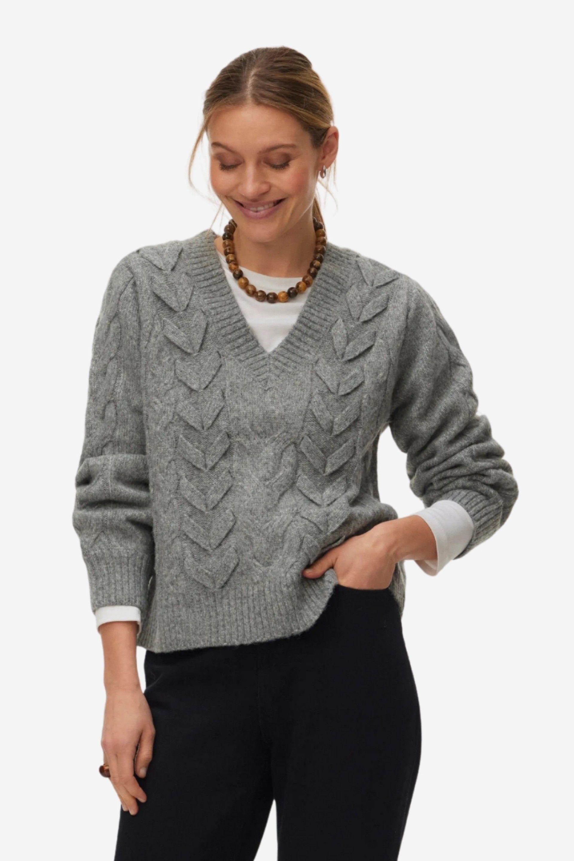 Vero Moda Marla Camisola Malha Trançada Mulher