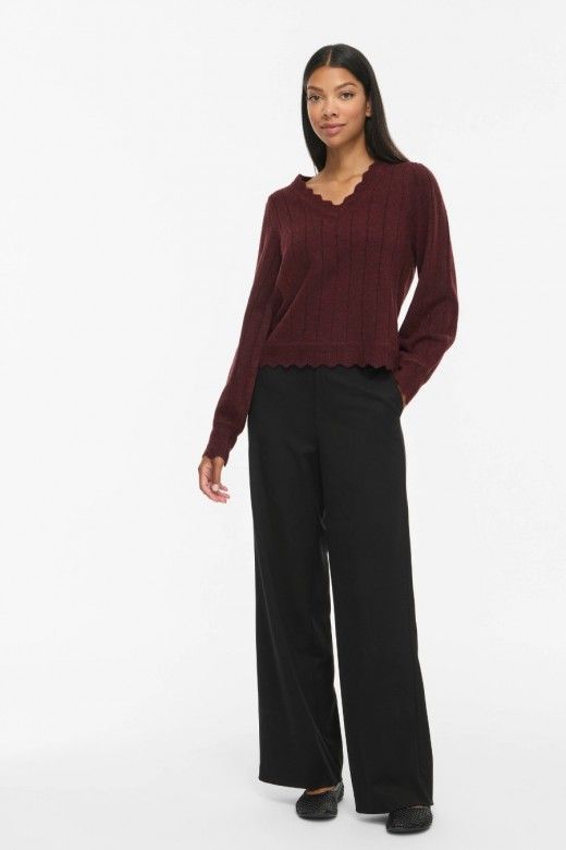 VILA Zira Camisola Malha Decote V Mulher VILA Zira Camisola Malha Decote V Mulher