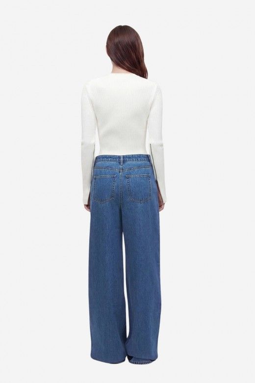 Vero Moda Kelly Jeans Perna Larga Cintura Média Mulher Vero Moda Kelly Jeans Perna Larga Cintura Média Mulher