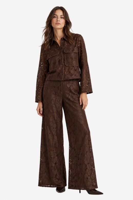 VILA Tonato Camisa Renda Mulher