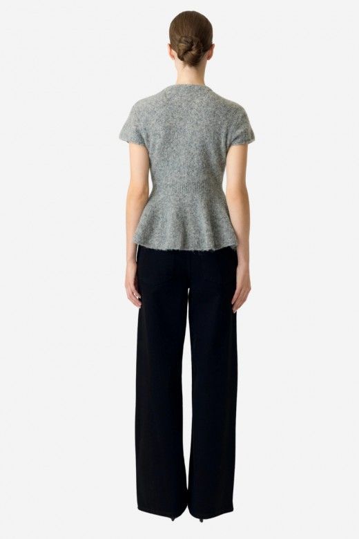 YAS Enya Cardigan Malha Peplum Mulher YAS Enya Cardigan Malha Peplum Mulher