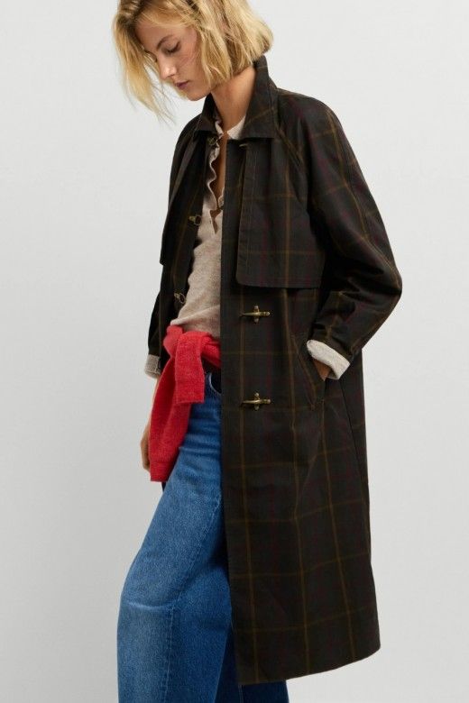 Pepe Jeans Gabardine Comprida de Xadrez Mulher