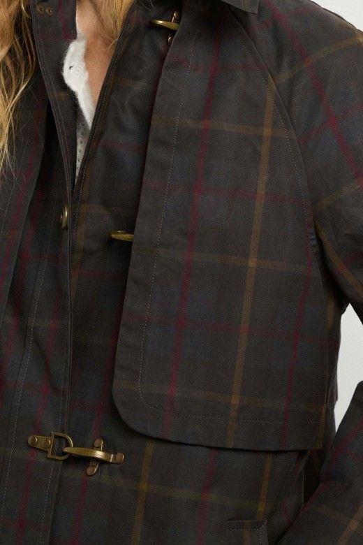 Pepe Jeans Gabardine Comprida de Xadrez Mulher