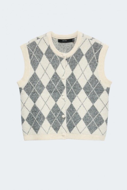 Vero Moda Colete VMHalo de Malha com Losangos Mulher Vero Moda Colete VMHalo de Malha com Losangos Mulher
