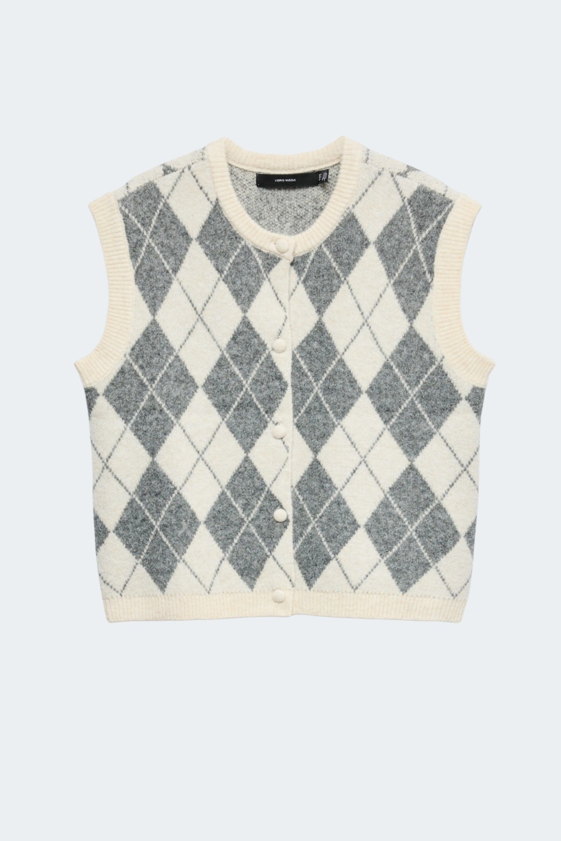 Vero Moda Colete VMHalo de Malha com Losangos Mulher