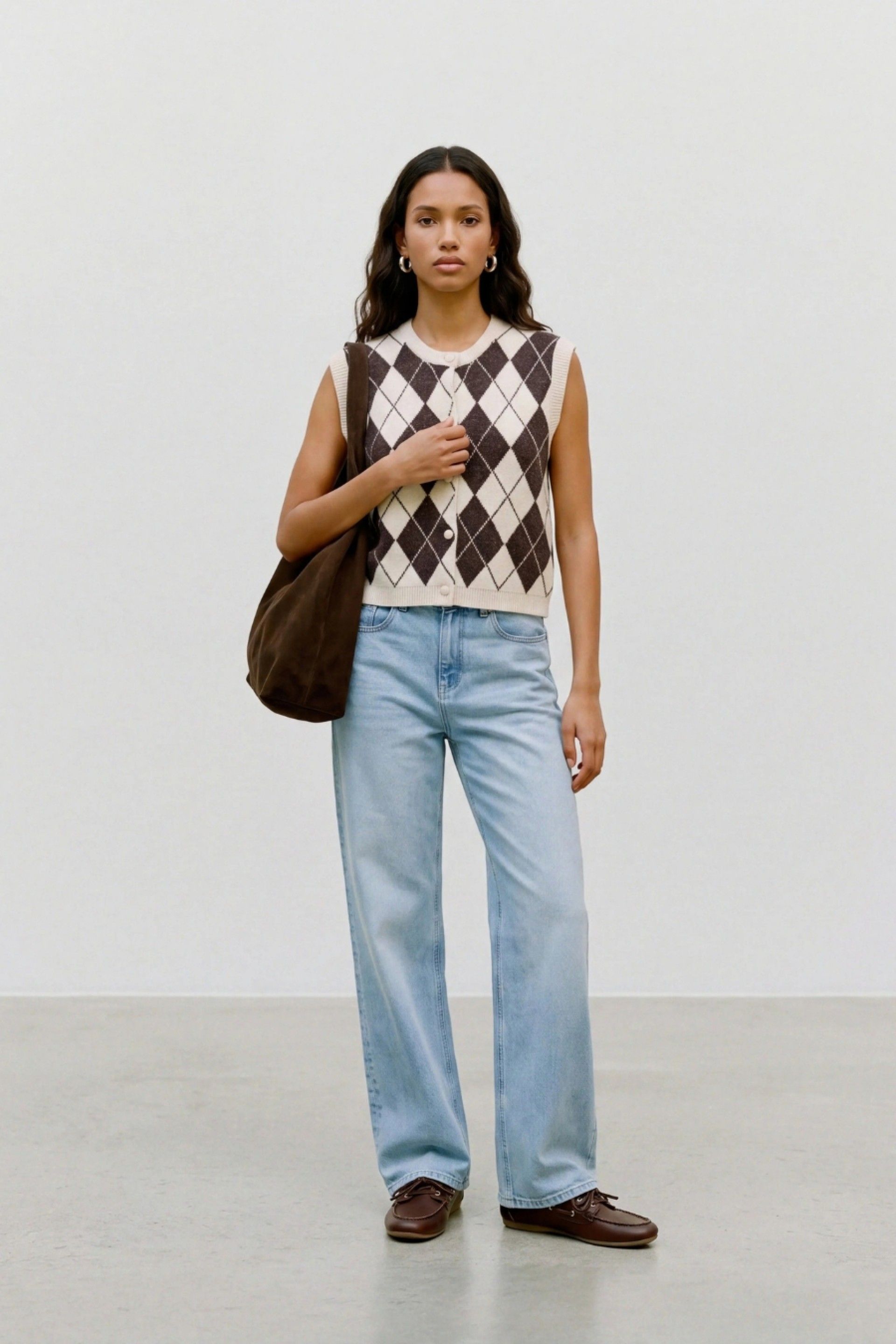 Vero Moda Colete VMHalo de Malha com Losangos Mulher