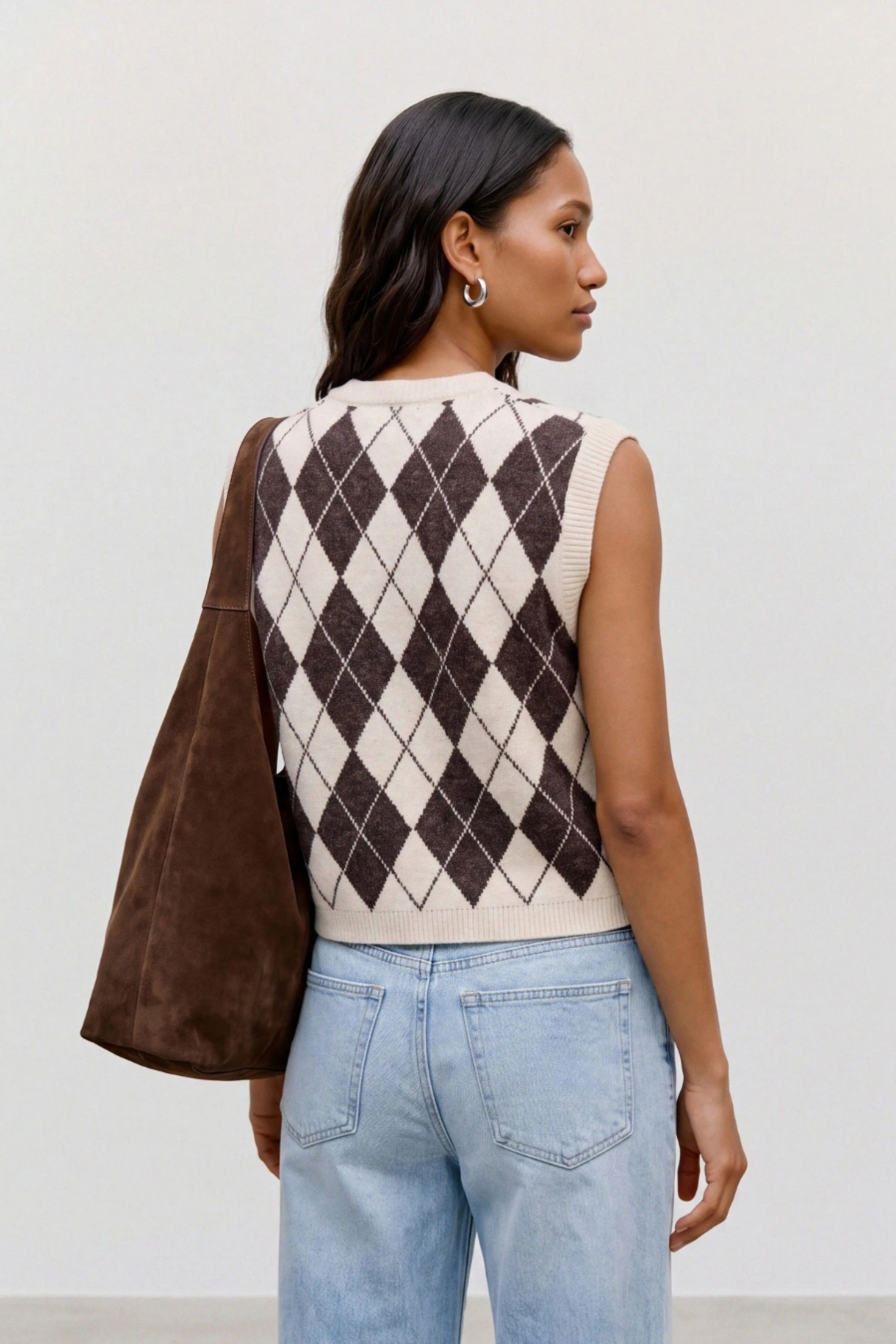 Vero Moda Colete VMHalo de Malha com Losangos Mulher