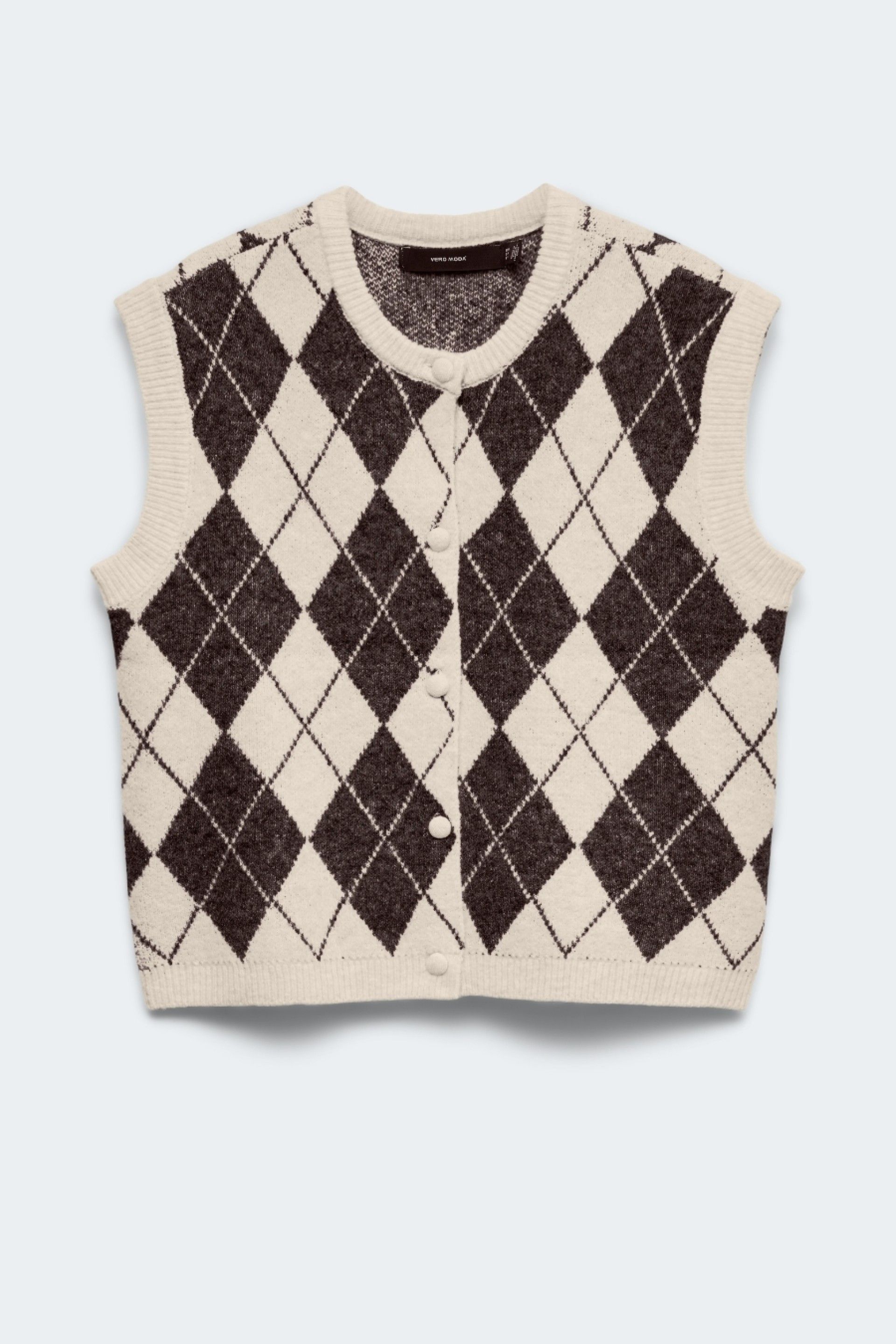 Vero Moda Colete VMHalo de Malha com Losangos Mulher