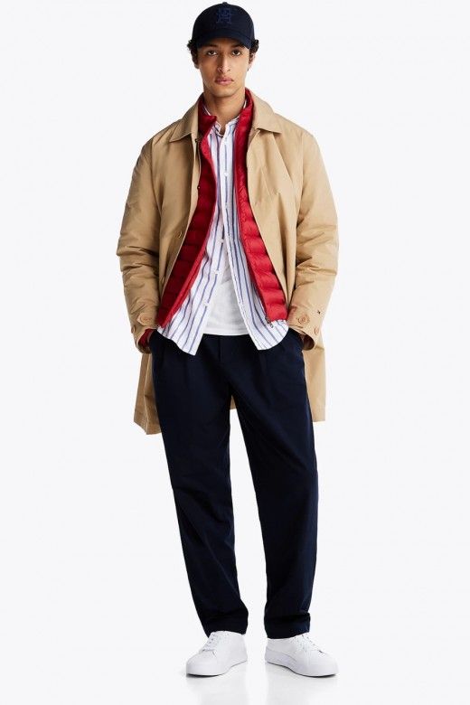 Tommy Hilfiger Sapatilhas em Pele com Contraste Homem