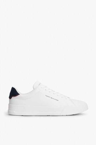Tommy Hilfiger Sapatilhas em Pele com Contraste Homem