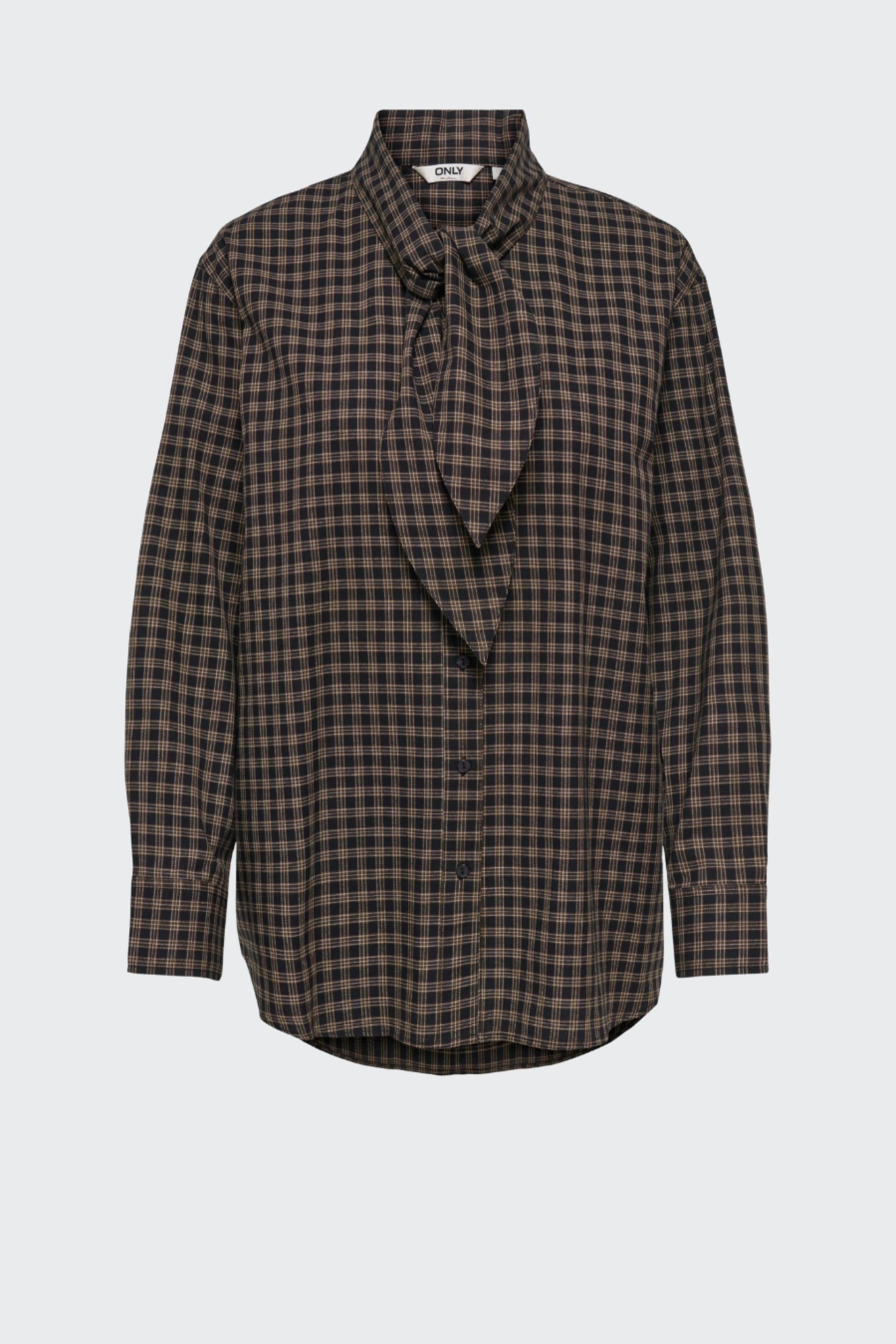 ONLY Camisa ONLMAYLIN aos Quadrados com Lenço de Mulher