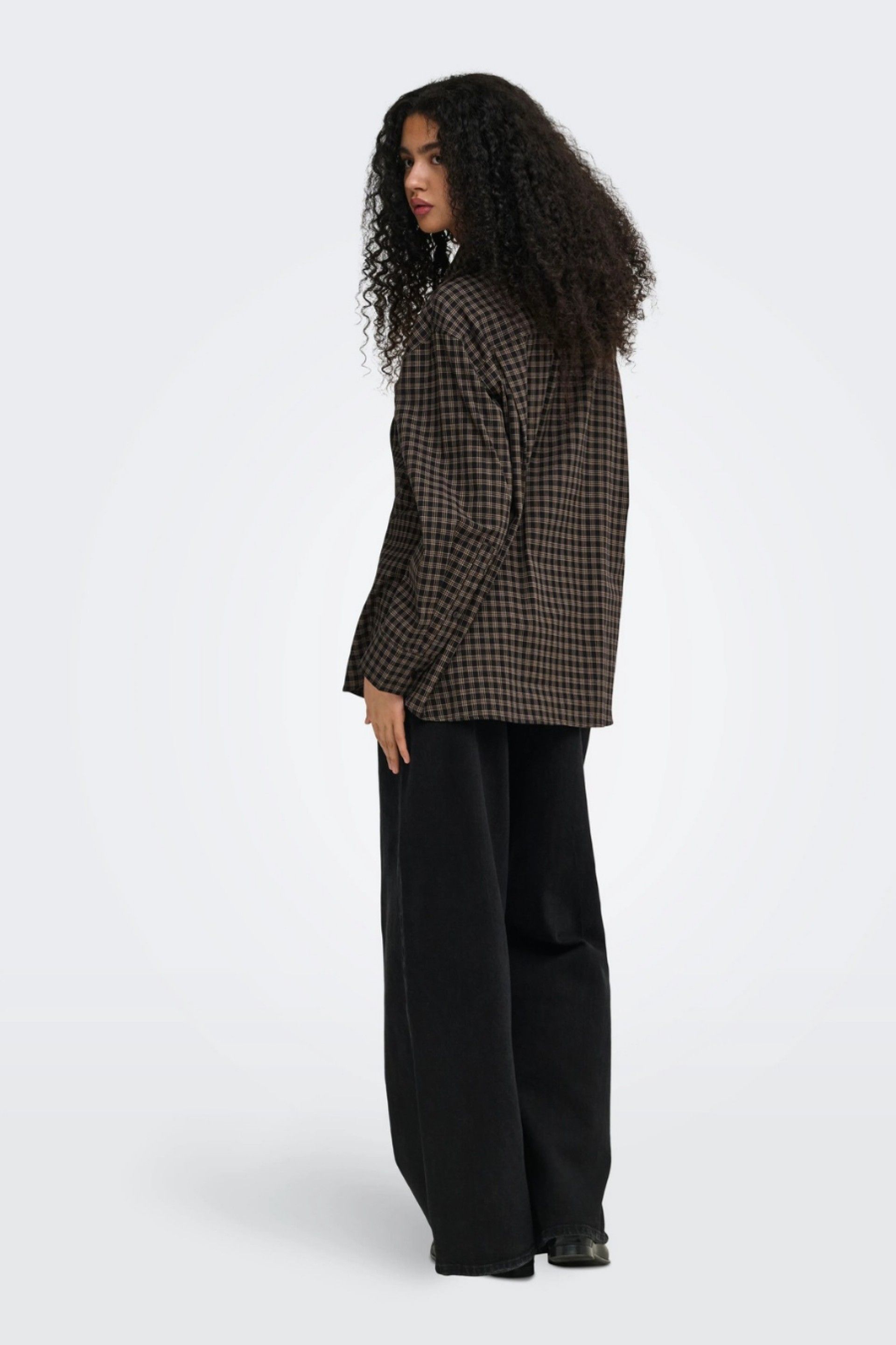 ONLY Camisa ONLMAYLIN aos Quadrados com Lenço de Mulher